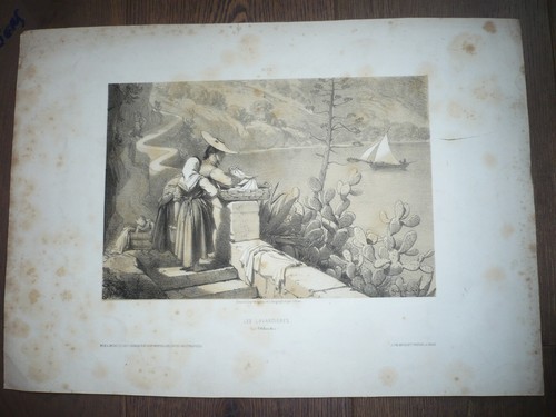 Lithographie 1880 les - ,