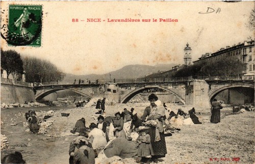 Cpa nice lavandieres sur - lavandieres,