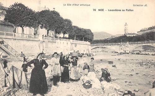 Cpa nice lavandières - nice, au