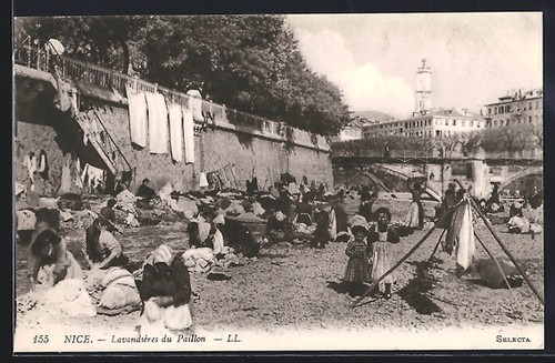 Cpa nice lavandières du - cpa,